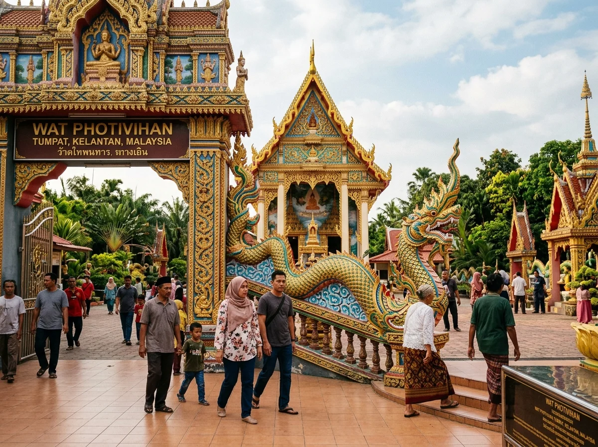Patung Buddha berbaring besar di Tumpat yang boleh dilawat percuma