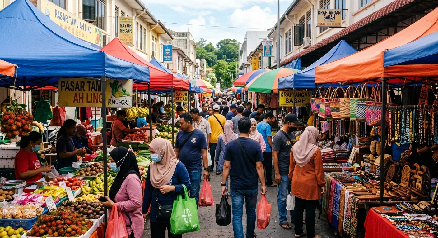 Gaya Street Sunday Market KK — pasar pagi percuma