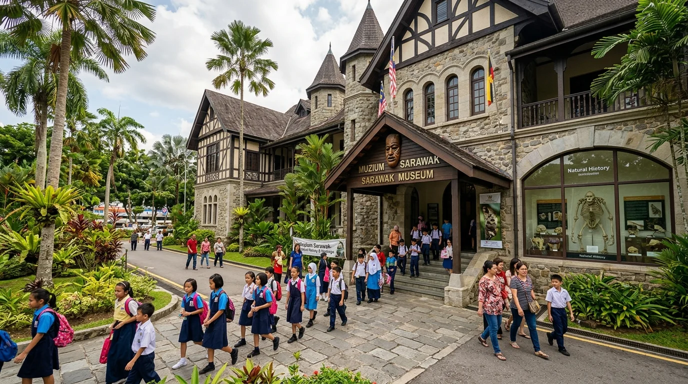Muzium Sarawak bangunan kolonial Kuching