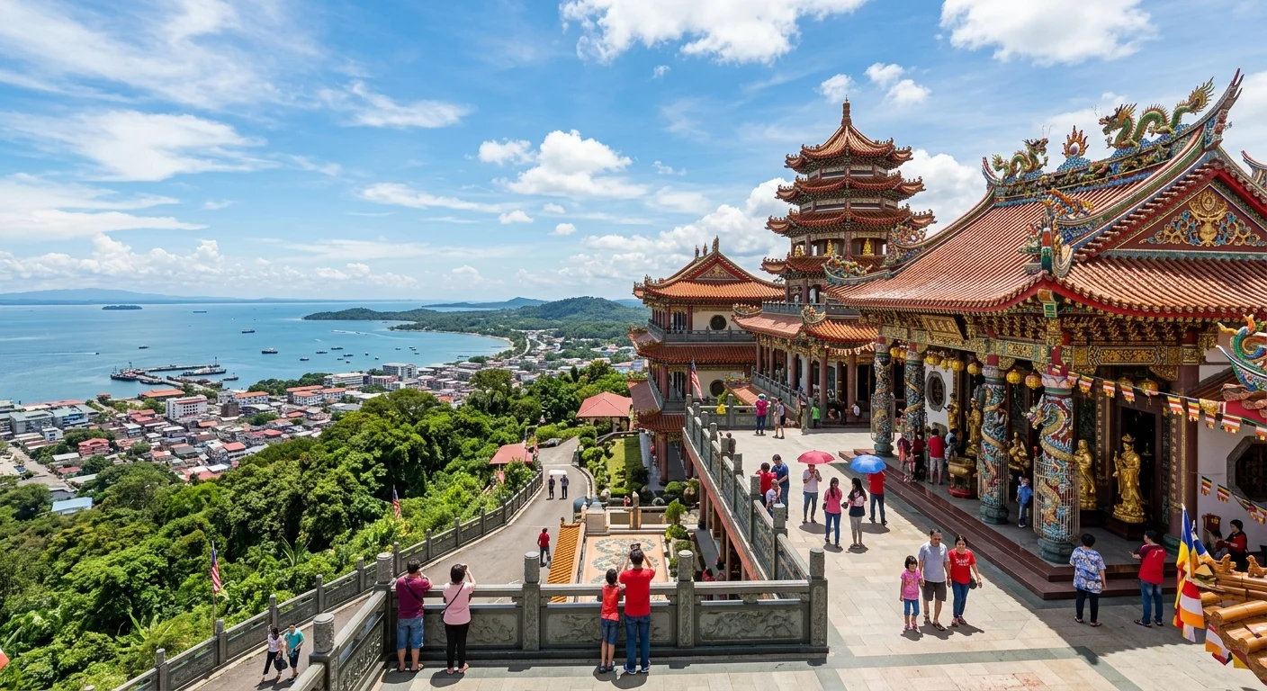 Puu Jih Shih Temple Sandakan — kuil di atas bukit percuma