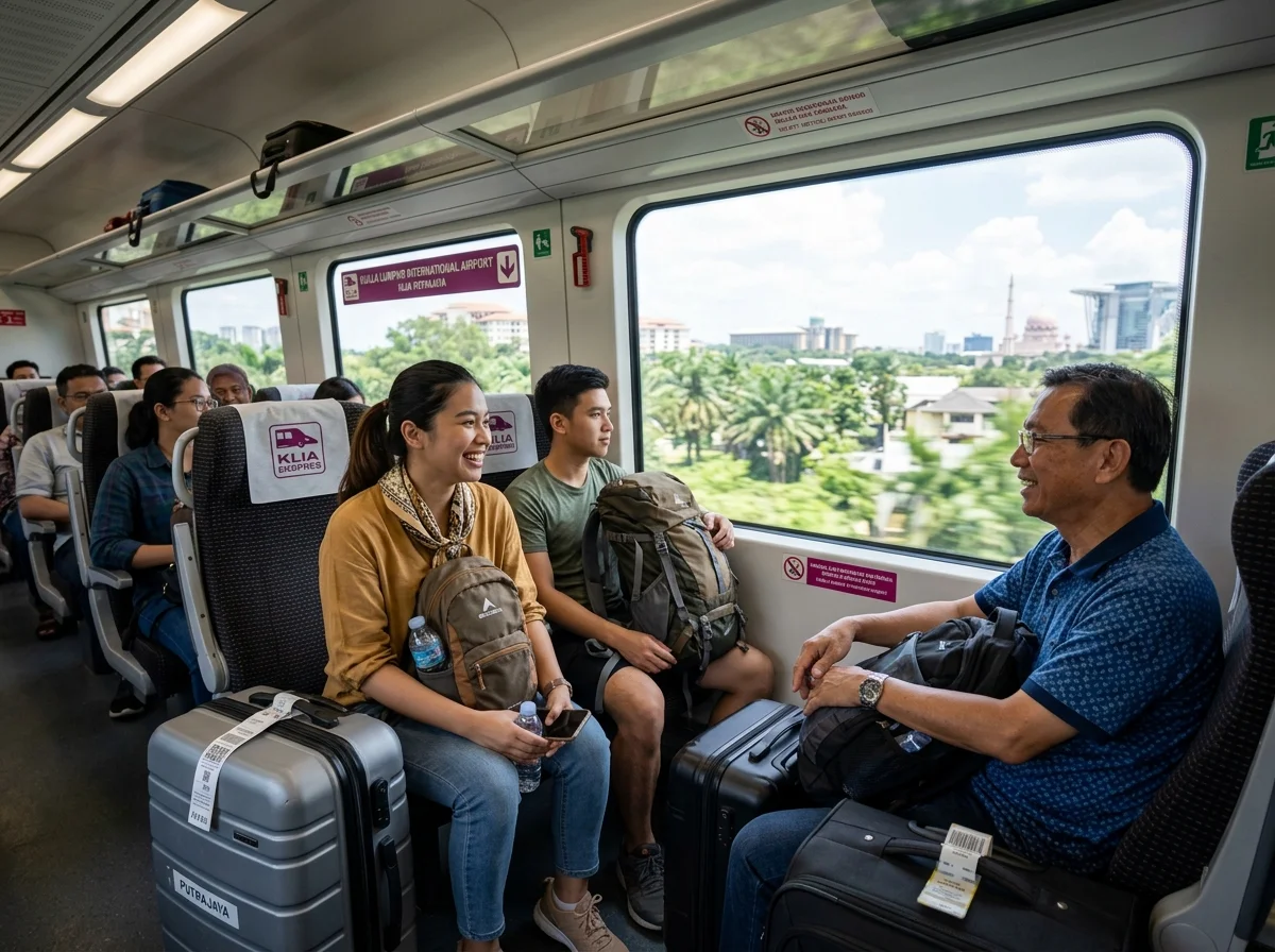 Pelancong dari KLIA menuju Putrajaya