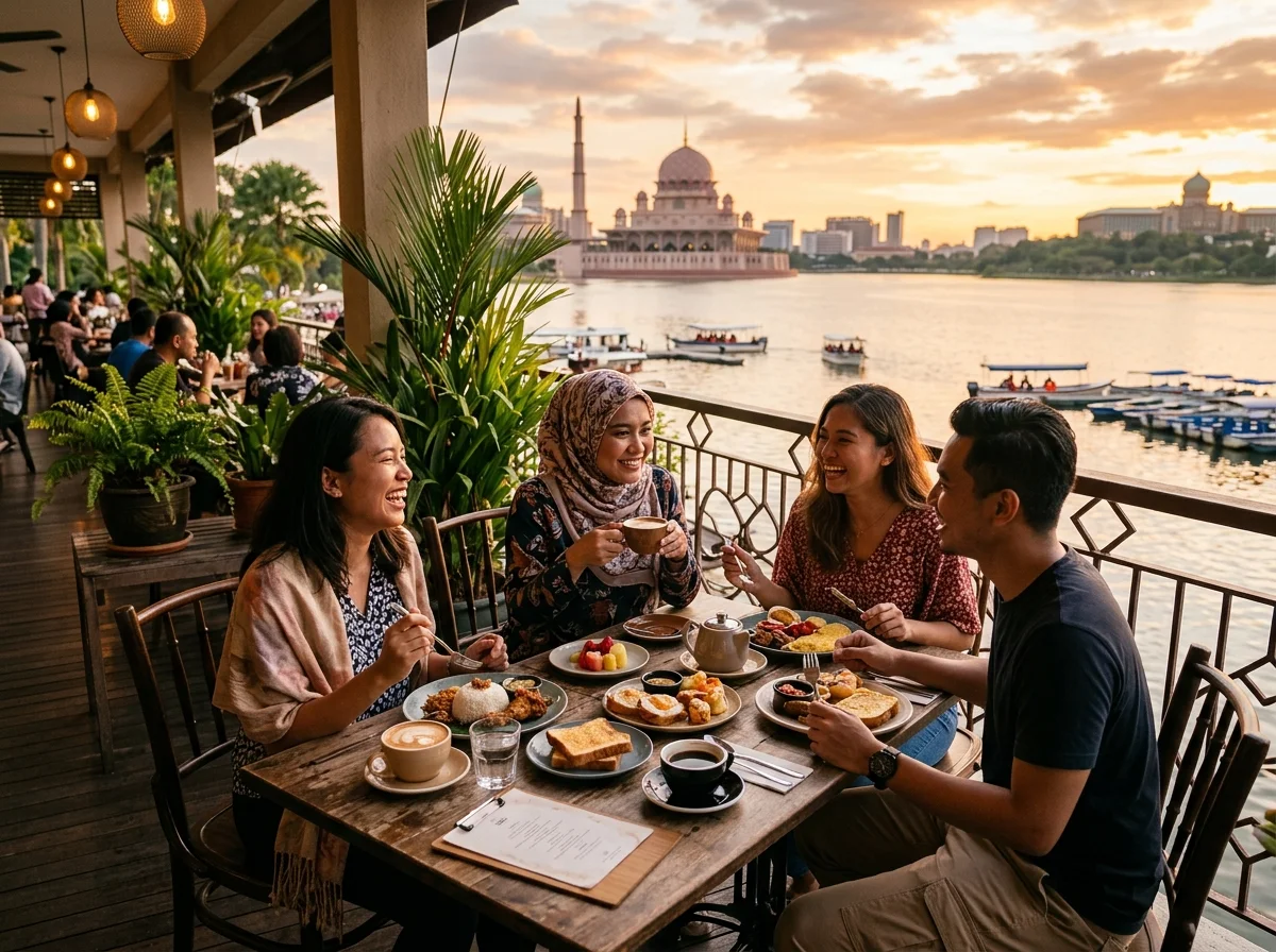 Kafe tepi tasik di Putrajaya dengan kopi dan brunch