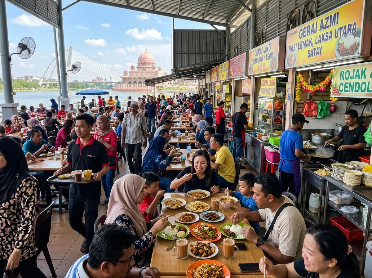Medan selera di Putrajaya dengan pelbagai hidangan tempatan
