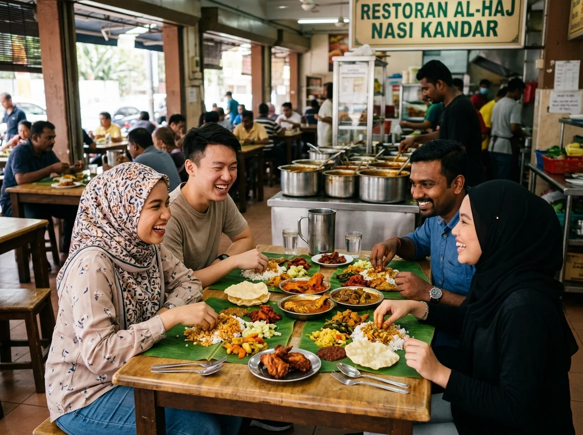Nasi banana leaf dan nasi kandar di Petaling Jaya