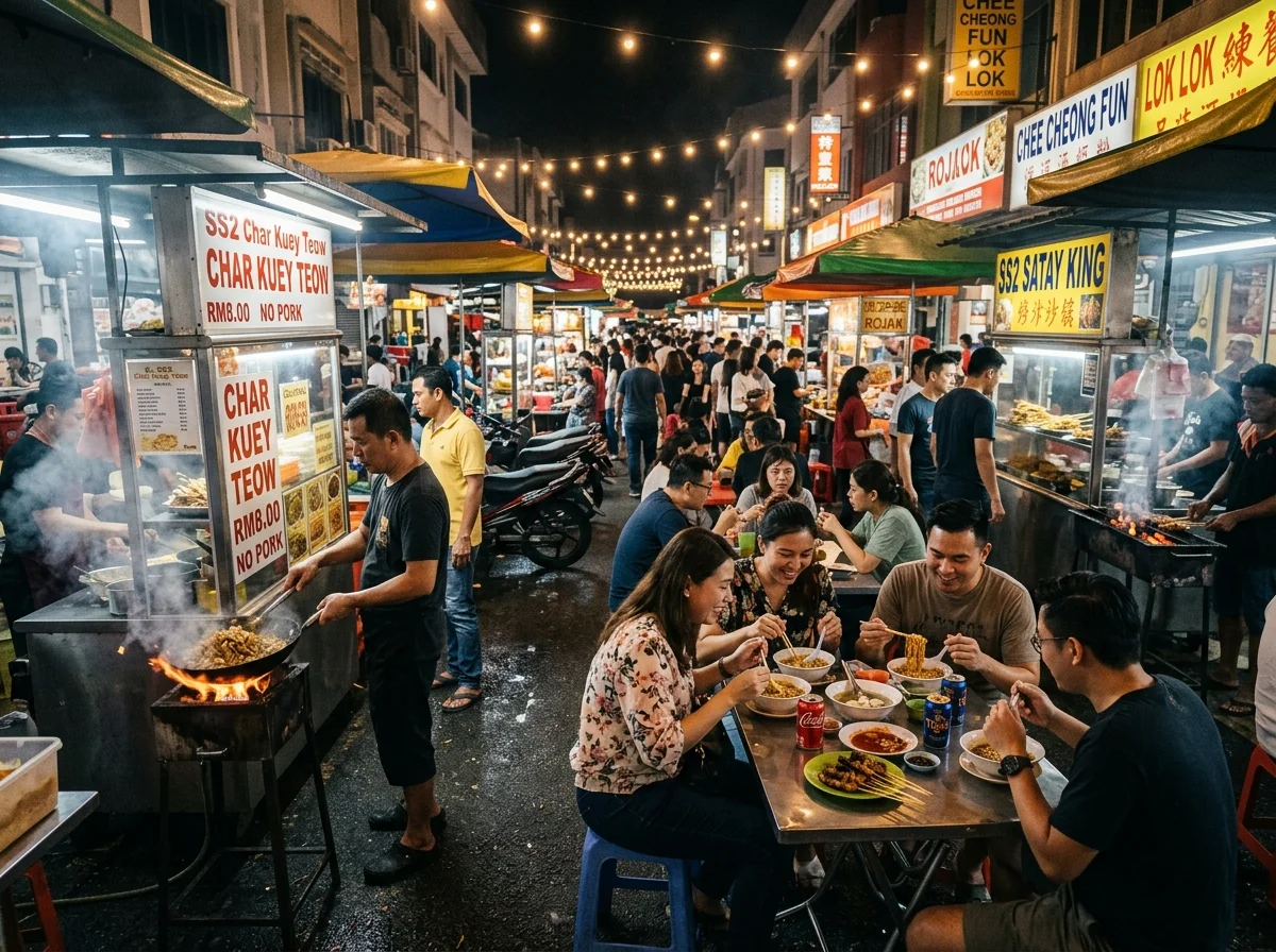 Gerai makan malam di SS2 Petaling Jaya