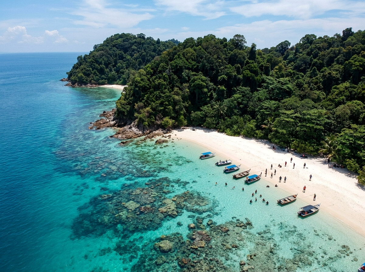Pulau Kapas dengan air kristal dan pantai pasir putih