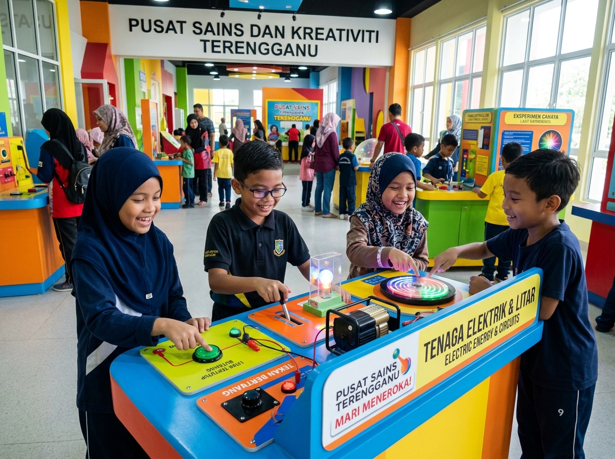 Pusat Sains dengan pameran interaktif untuk kanak-kanak