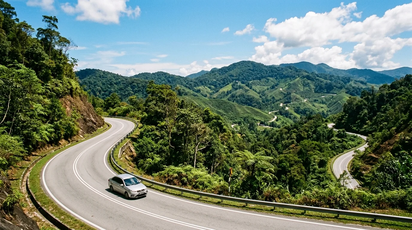 Jalan dari Ipoh ke Cameron Highlands melalui Simpang Pulai
