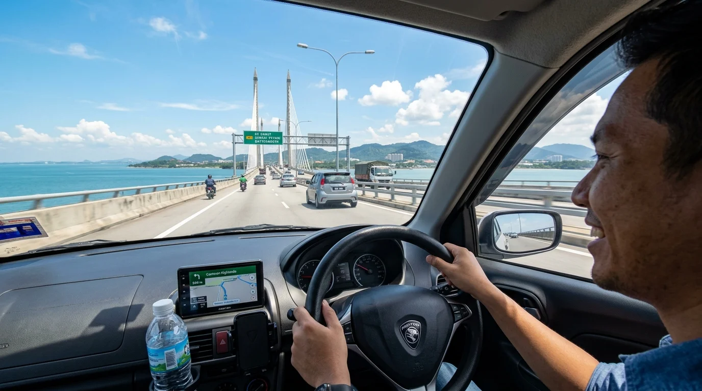 Jambatan Penang — laluan memandu dari Penang ke Cameron Highlands
