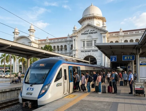 ETS kereta cepat KL Sentral ke Ipoh — transport terbaik