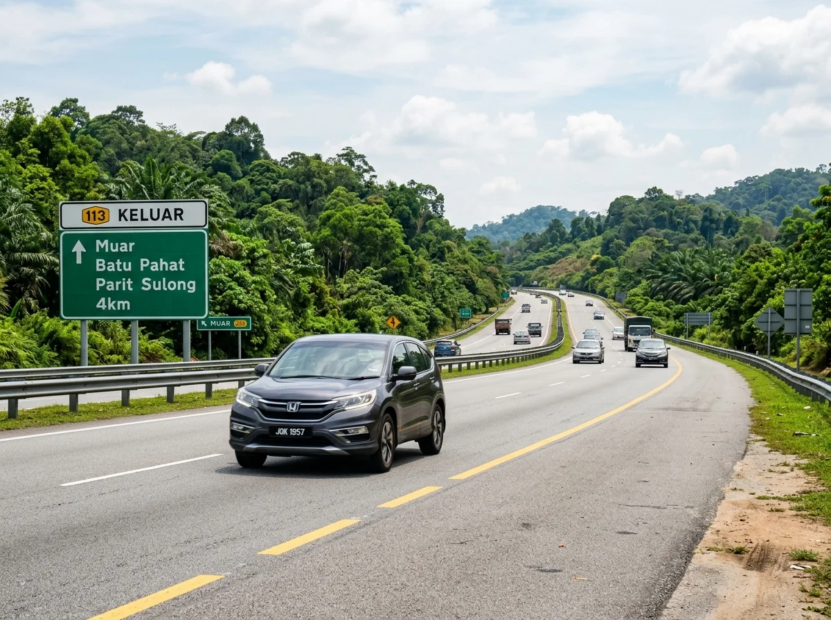 Memandu ke Muar melalui Lebuhraya PLUS