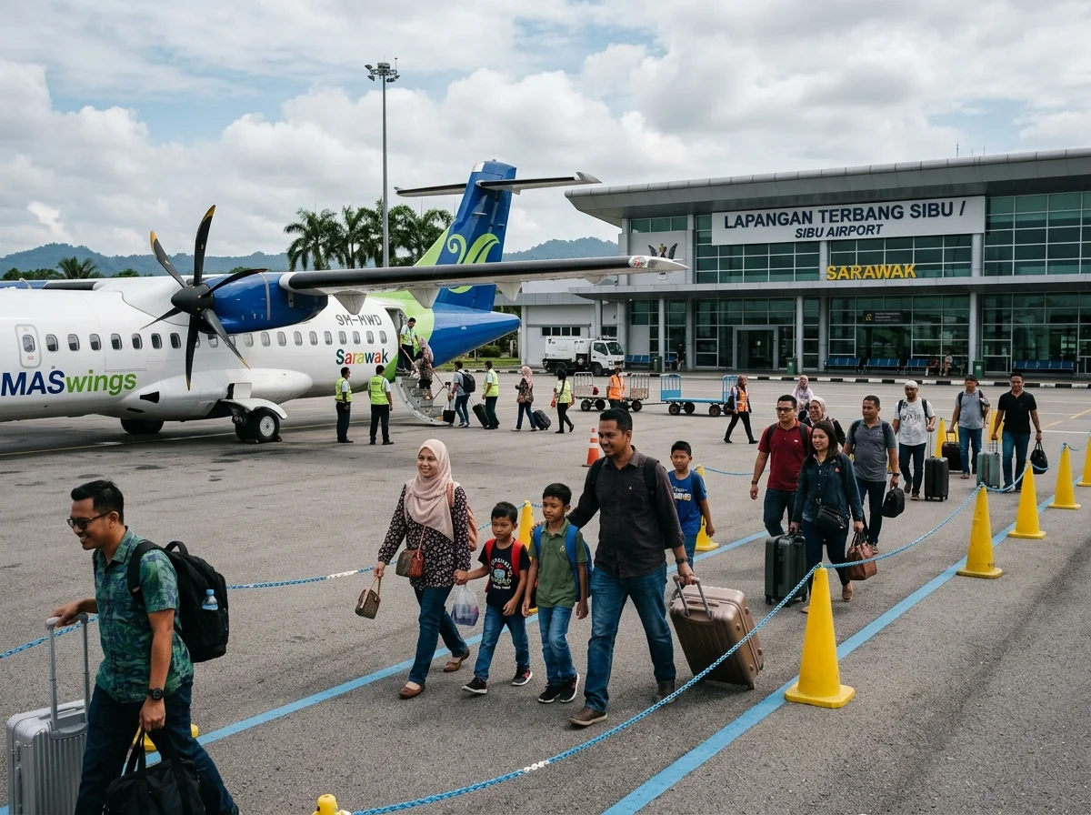 Pesawat di Sibu Airport, Sarawak