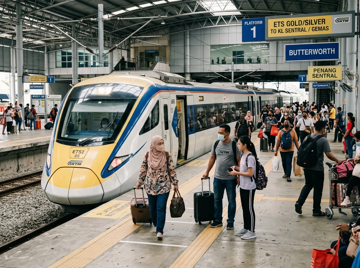 Tren ETS tiba di stesen Butterworth Penang Sentral