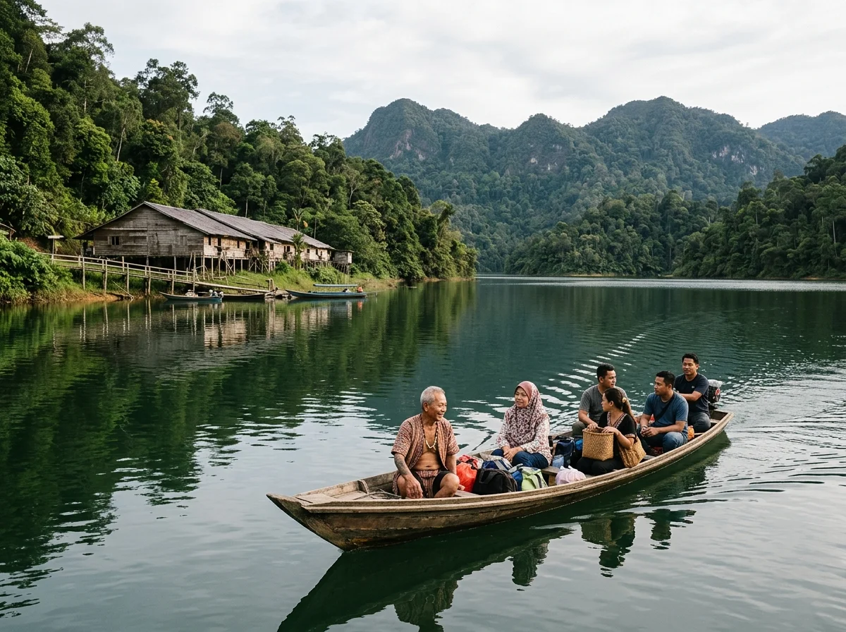 Tasik Batang Ai dan rumah panjang Iban