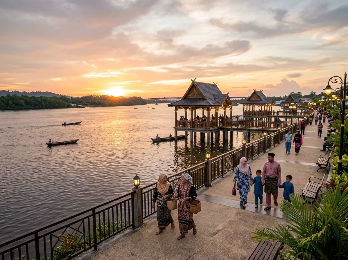 Waterfront Bandar Simanggang tepi Batang Lupar
