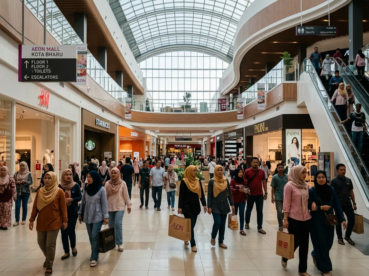 Suasana dalaman KB Mall Kota Bharu yang selesa