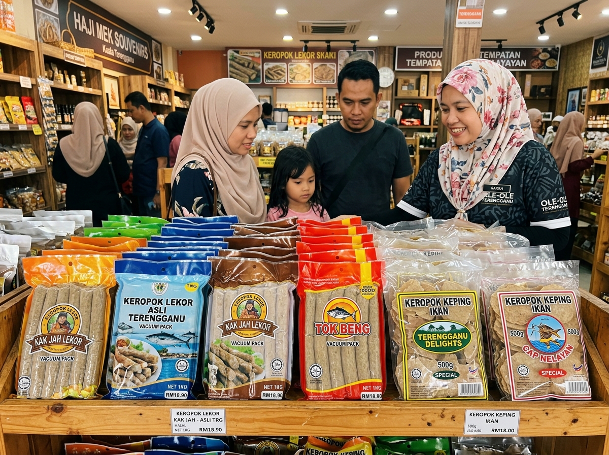 Keropok lekor goreng rangup Kuala Terengganu