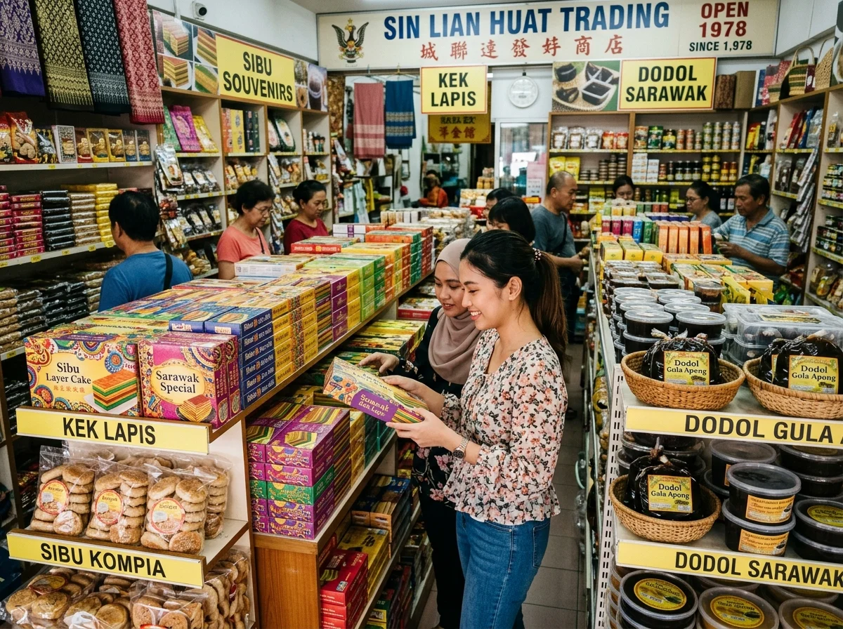 Oleh-oleh khas Sibu — kek lapis Sarawak, kompia dan dodol