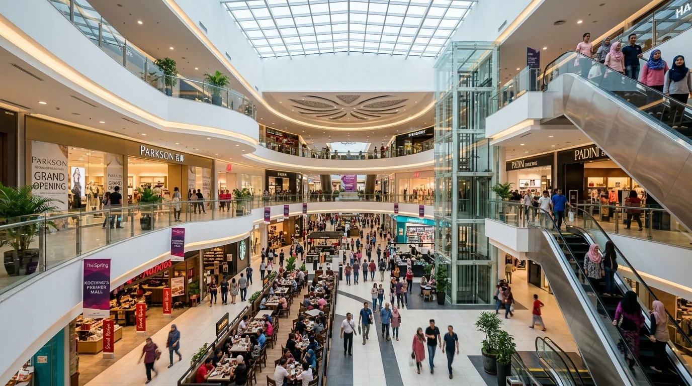 The Spring Shopping Mall interior terbesar di Sarawak Kuching