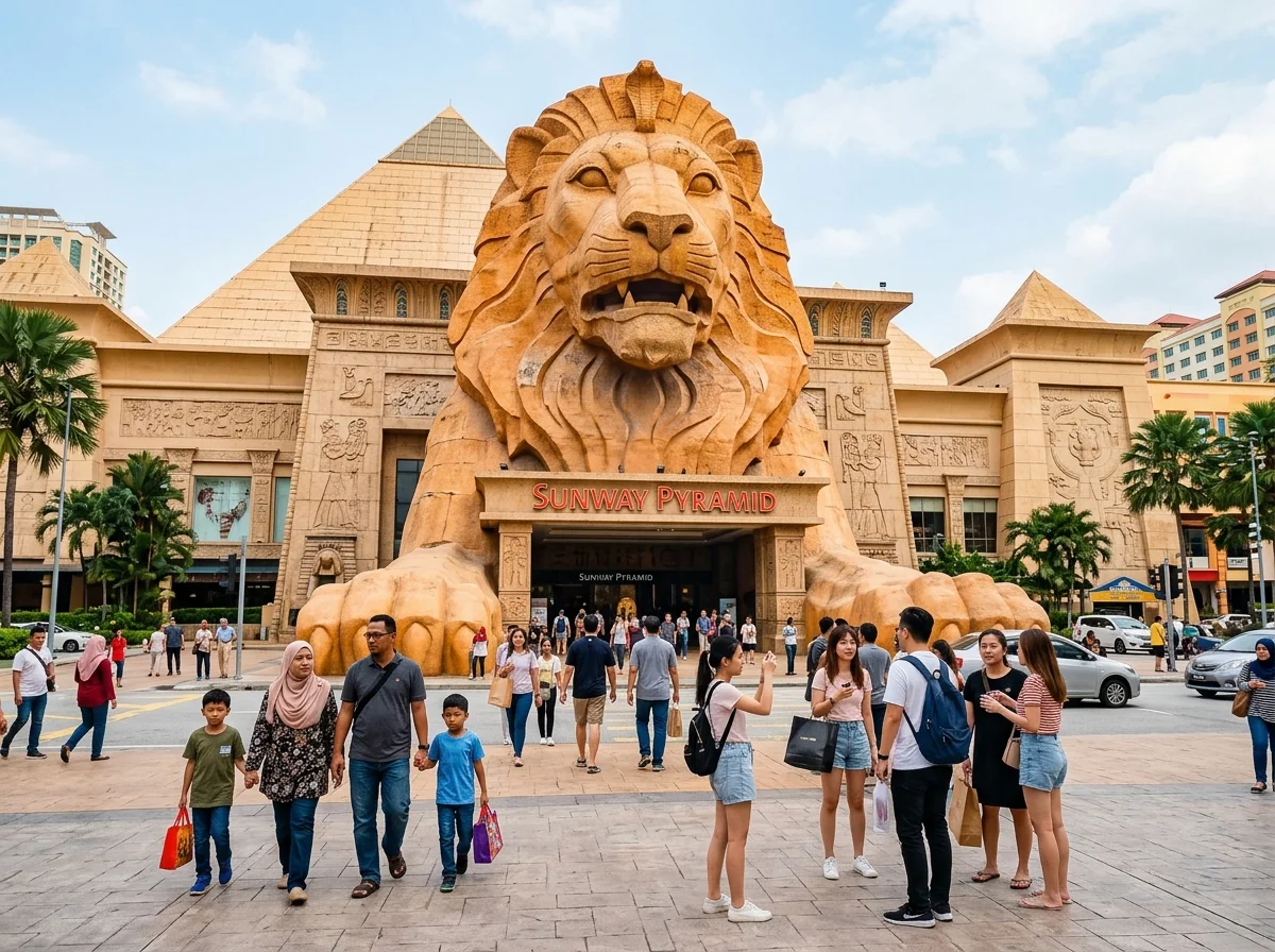 Fasad ikonik mall Sunway Pyramid
