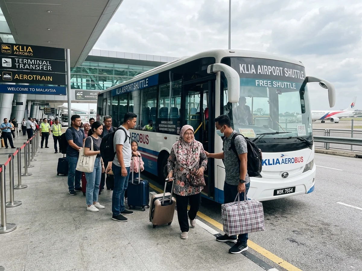 Bas sambungan lapangan terbang di KLIA Sepang