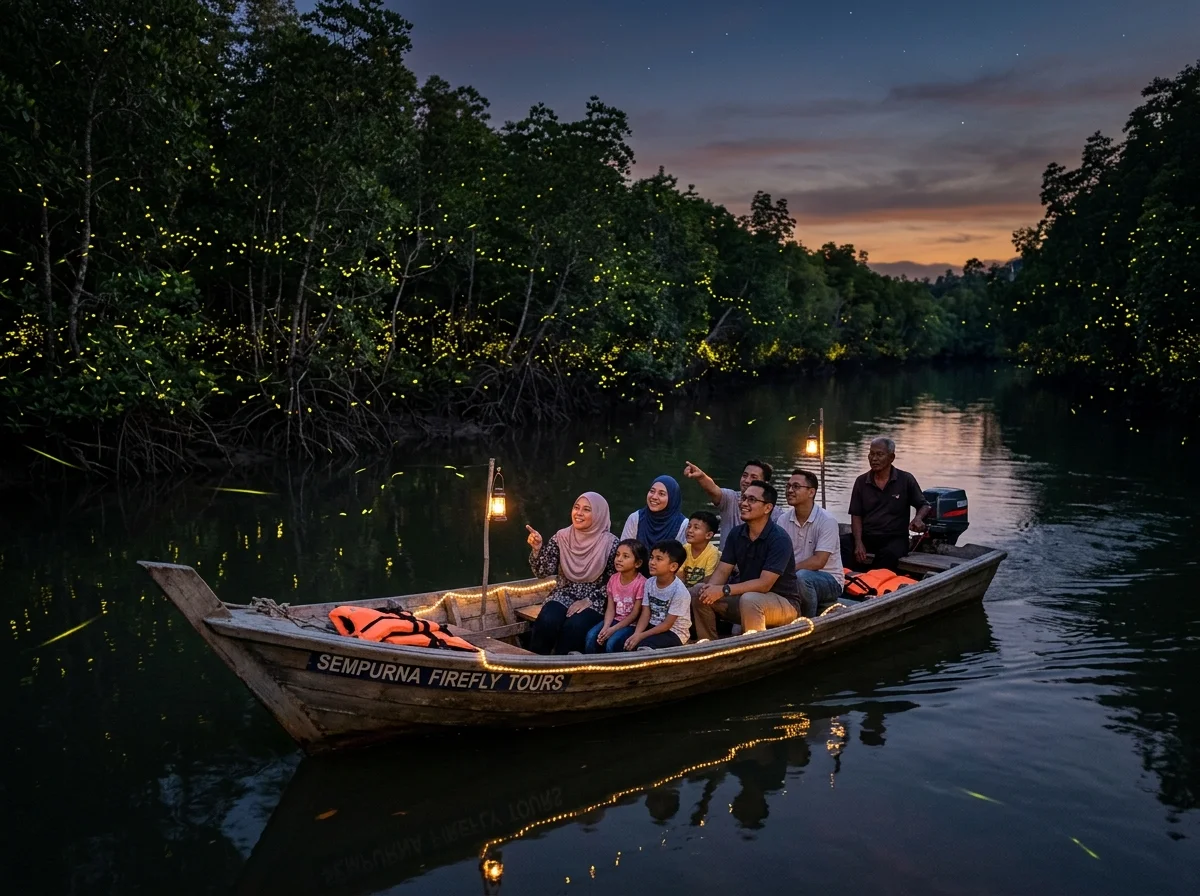 Cruise bot menyaksikan kelip-kelip di Sungai Sepang