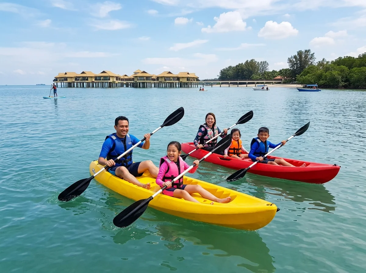 Sukan air keluarga di Golden Palm Tree Bagan Lalang