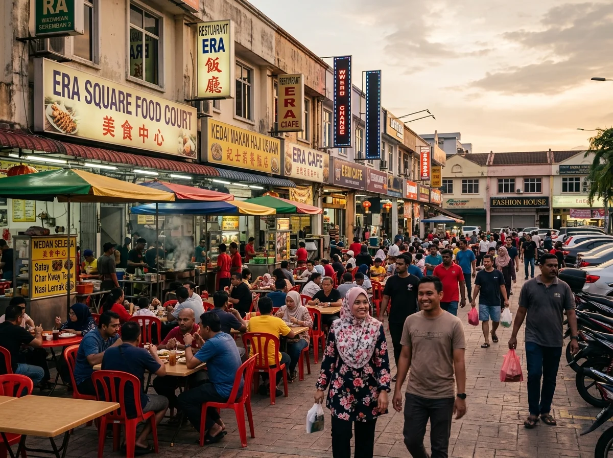 Kawasan komersial dan medan selera Era Square Seremban