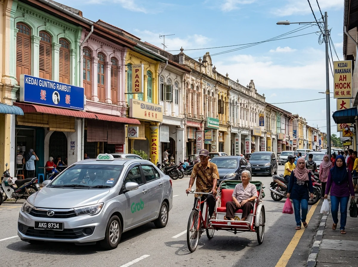 Grab dan pengangkutan tempatan di bandar Teluk Intan