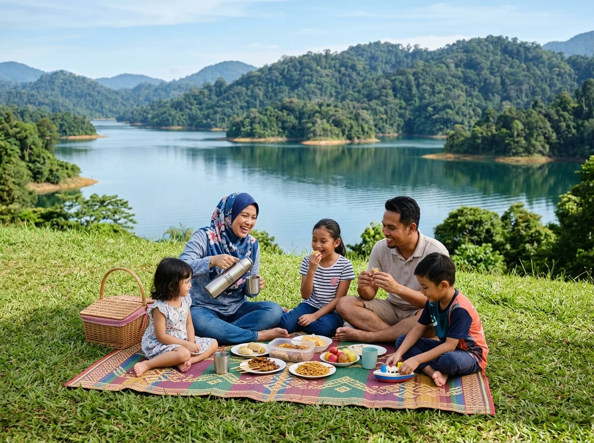 Berkelah percuma tepi Tasik Kenyir
