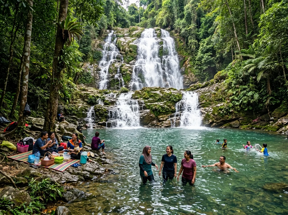 Air Terjun Lasir bertingkat di Tasik Kenyir