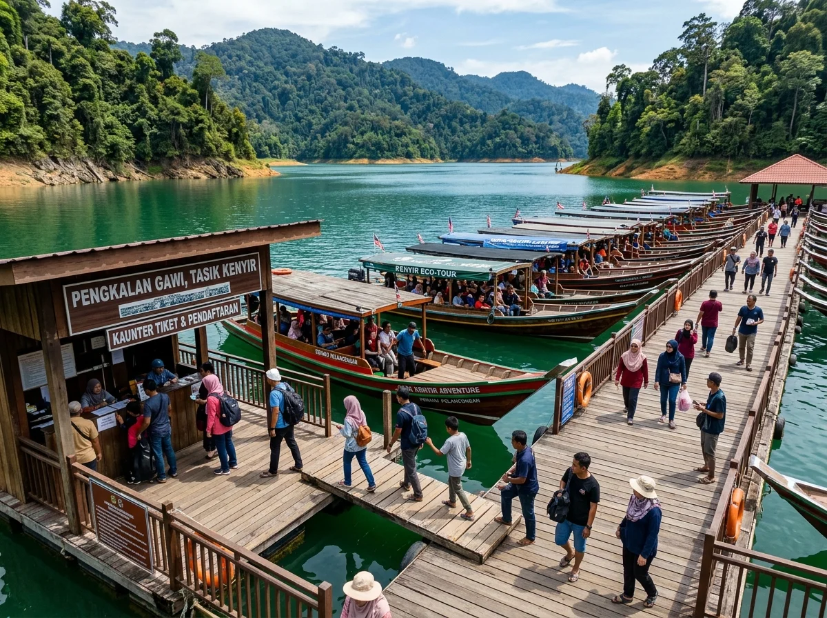 Suasana jeti Pengkalan Gawi di Tasik Kenyir