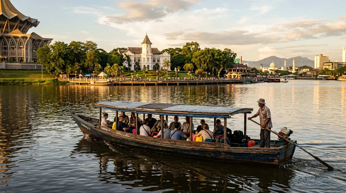 Bot tambang merentasi Sungai Sarawak Kuching