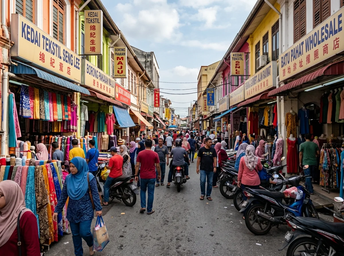 Kedai tekstil dan rumah kedai lama di Jalan Rahmat Batu Pahat