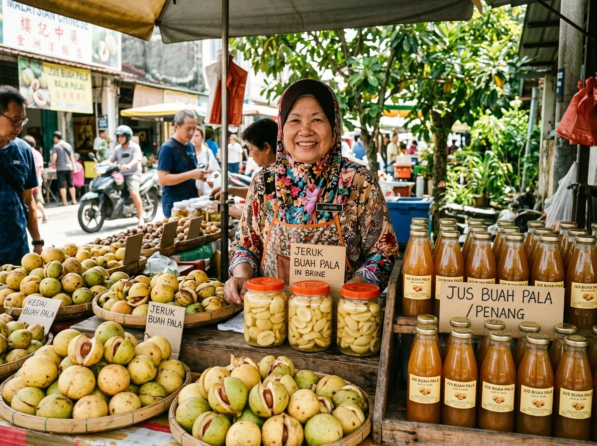 Produk buah pala tempatan Balik Pulau