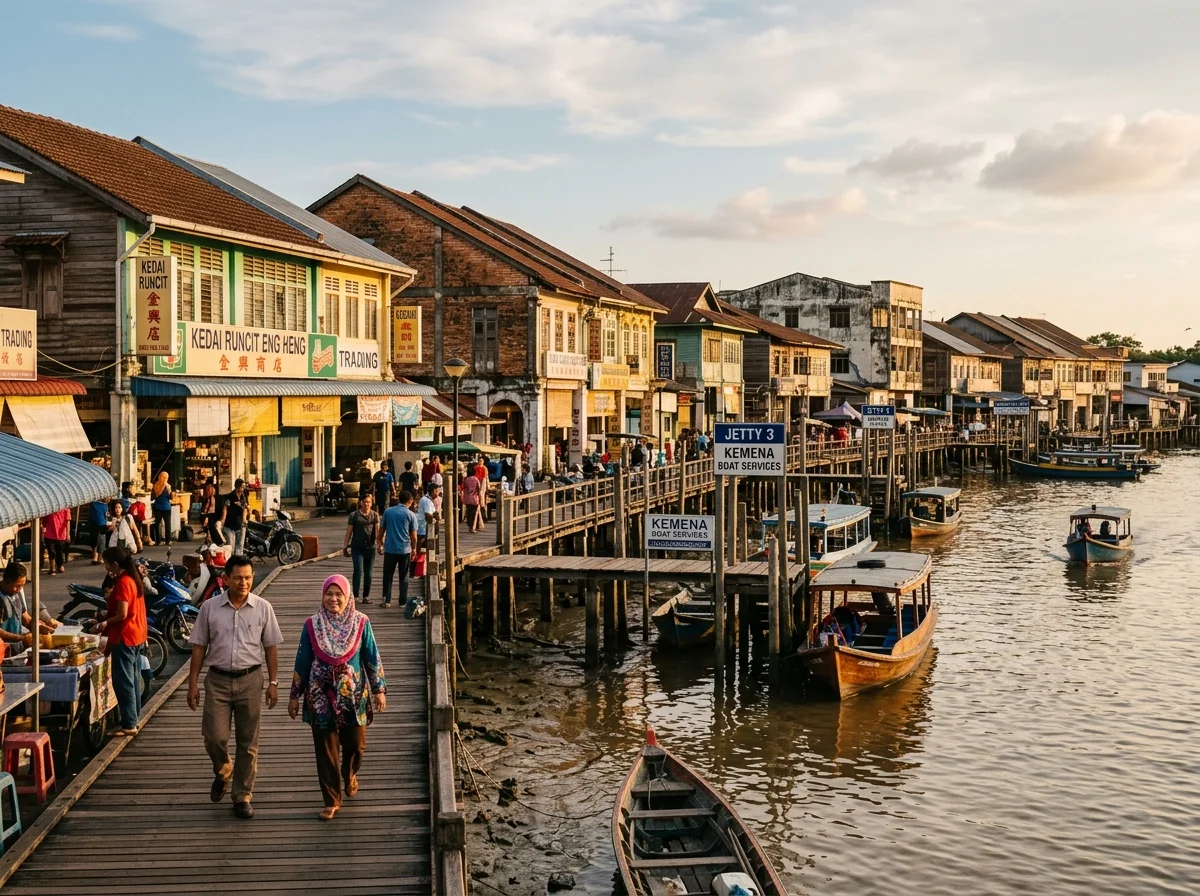 Esplanade Sungai Kemena dan pekan lama Bintulu