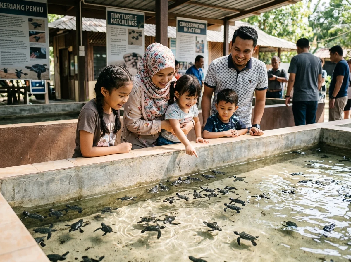 Anak penyu di Pusat Konservasi Penyu Cherating
