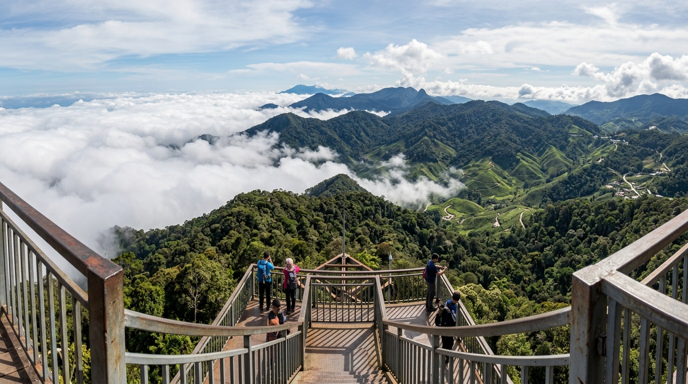 Menara pemerhatian di puncak Gunung Brinchang 2,031m