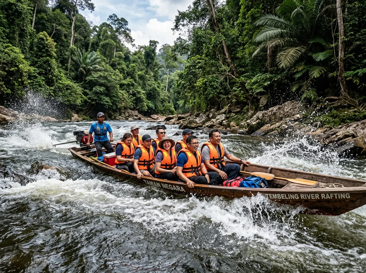 Rapid shooting bot di jeram Sungai Tembeling