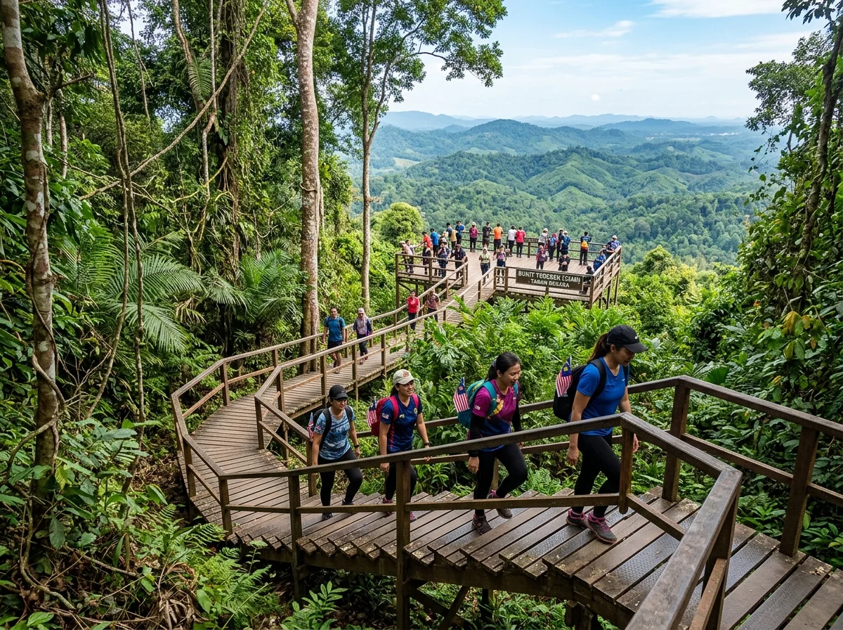 Pendakian percuma Bukit Teresek dengan pemandangan panorama