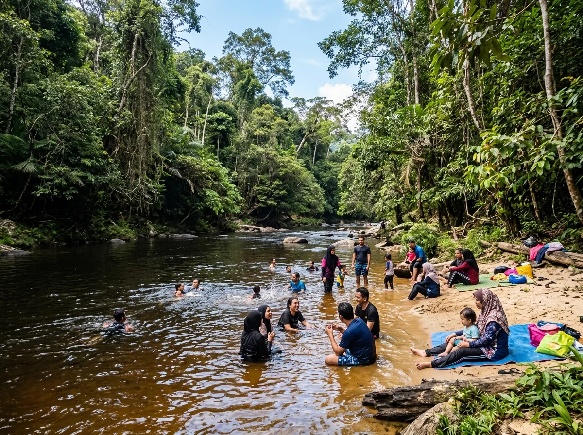 Berenang percuma di Lubok Simpon
