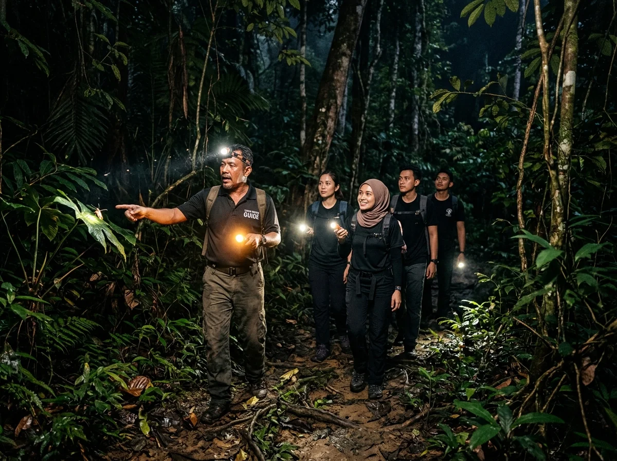 Night jungle walk berpemandu di Taman Negara