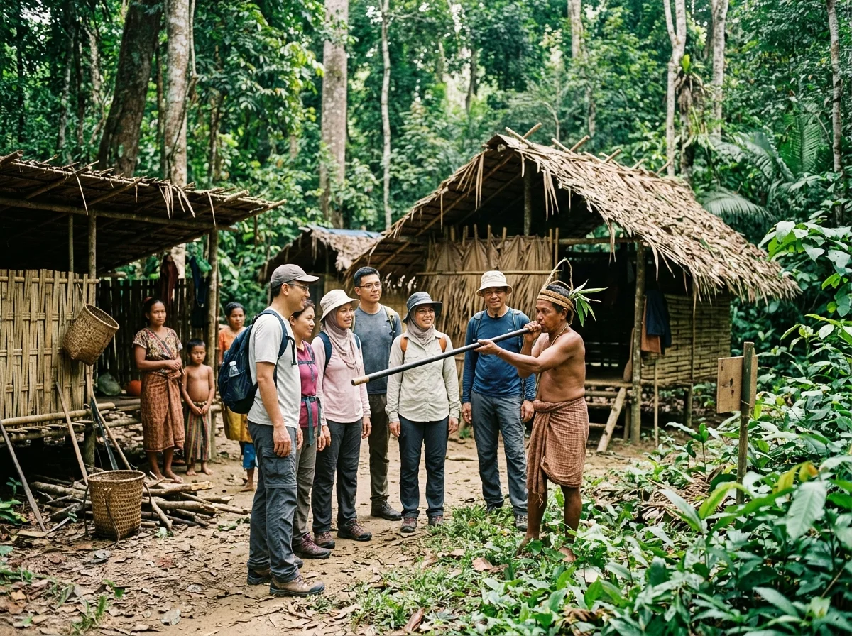 Perkampungan Orang Asli Batek dalam hutan