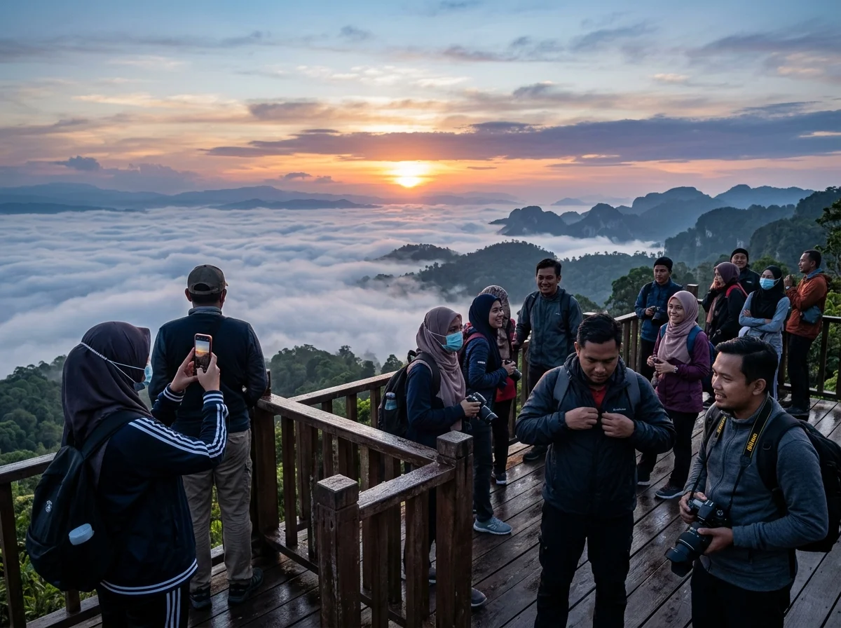Lautan awan di Wang Kelian, Taman Negeri Perlis