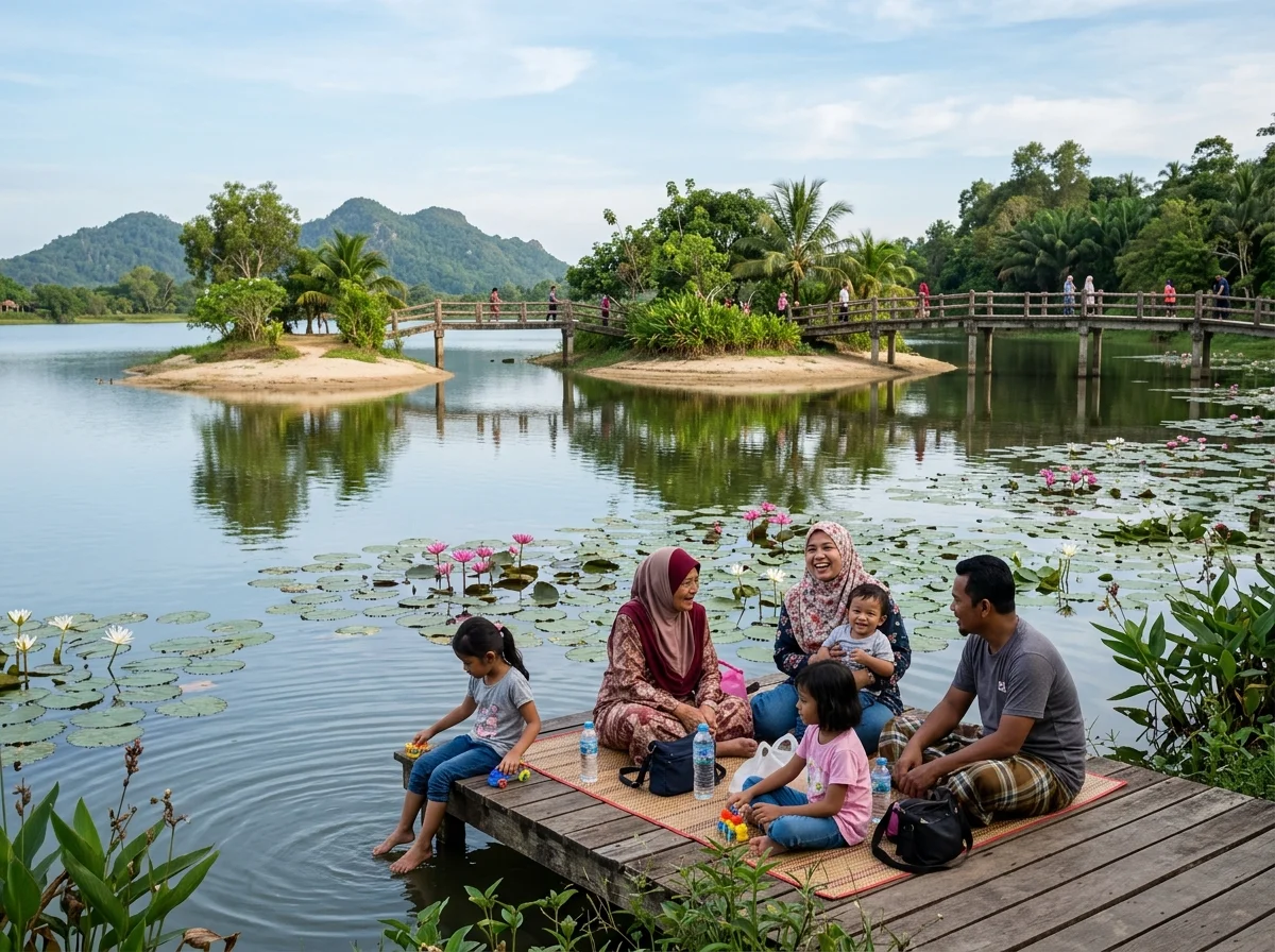 Tasik Melati yang tenang — tarikan percuma di Perlis