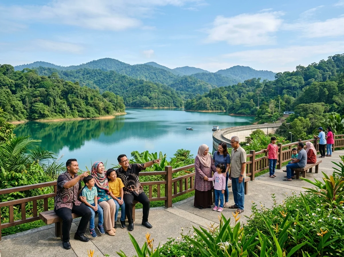 Pemandangan tasik percuma Empangan Semenyih