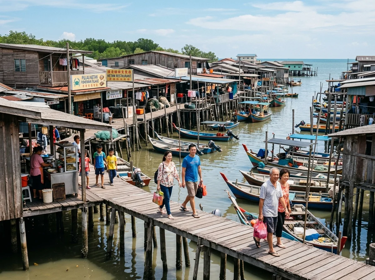 Pengalaman feri ke perkampungan atas air Pulau Ketam