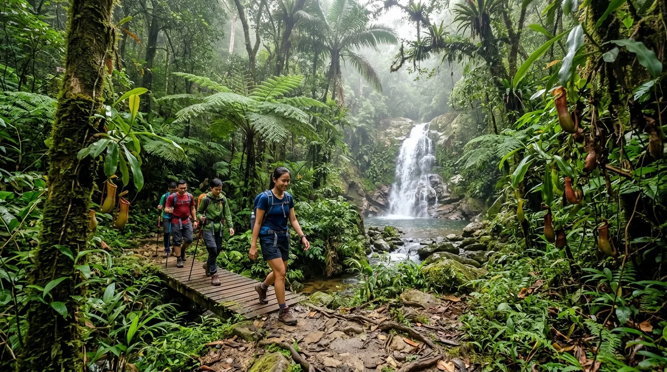 Taman Negara Kubah air terjun hutan hujan
