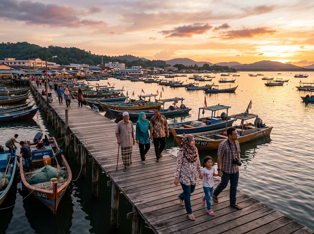 Hari 1 — waterfront Teluk Darvel di Lahad Datu