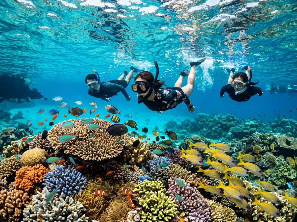 Snorkeling di terumbu karang Pulau Payar Marine Park Langkawi